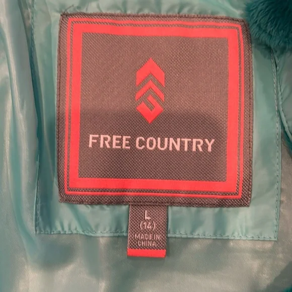 Free Country like new fleece trimmed puffer jacket Size 14 - Picture 3 of 5